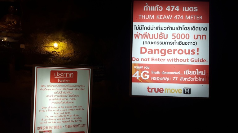 Cave warning signs