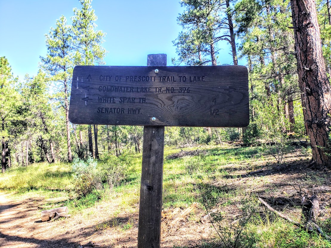 Goldwater Lake Trail Sign