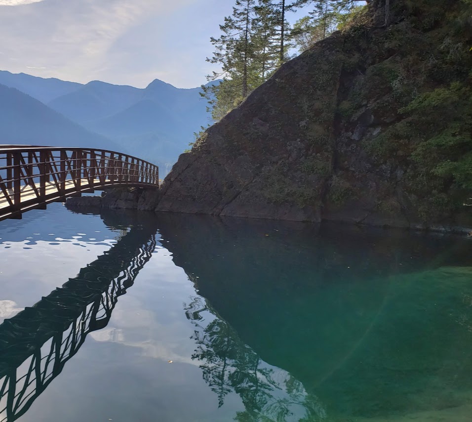 bridge and mtns lake C