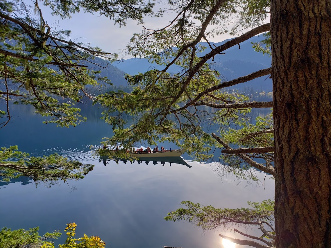 Rowing on lake crescent